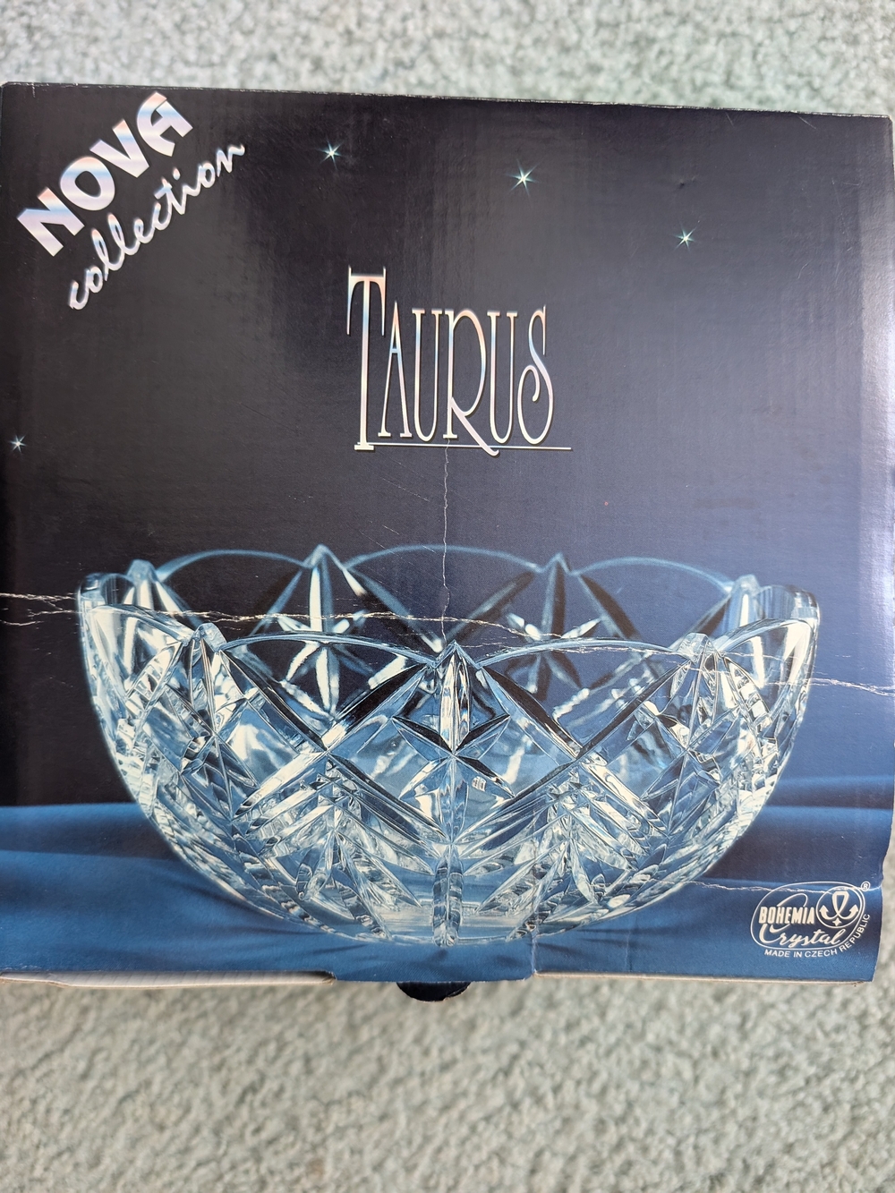 Taurus Cut Crystal Bowl - Clear